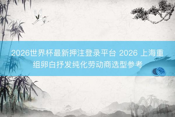 2026世界杯最新押注登录平台 2026 上海重组卵白抒发纯化劳动商选型参考
